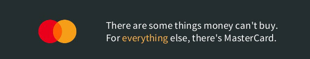 the mastercard saying