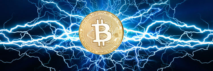 Bitcoin art - lightning inspired