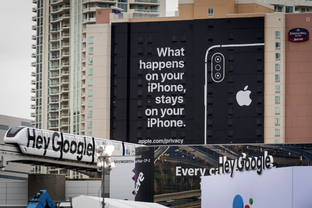 Apple Privacy Advert on a Billboard